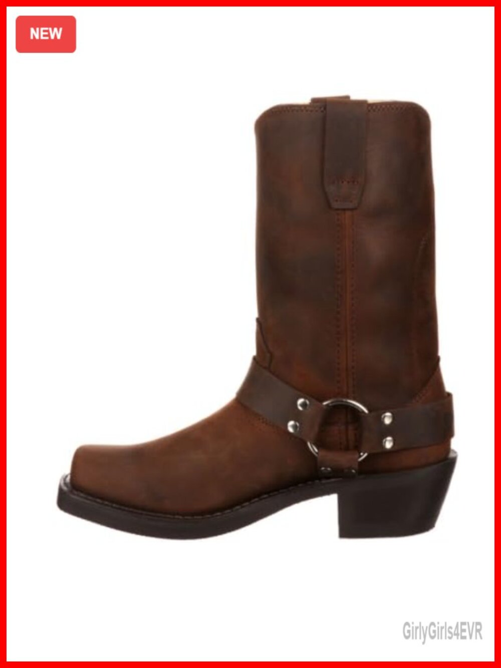 Goodyear Welt Western Boot Snoot Toe Leather Rubber Outsole